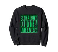 Straight Outta Area 51 UFO Alien Costume Top Vintage Storm Sweatshirt