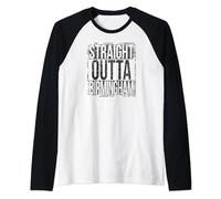 Straight Outta Birmingham grungy look Raglan Baseball Tee