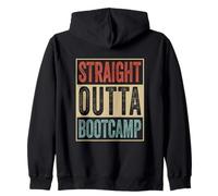Straight Outta Bootcamp Soldier Basic Training Graduate Zip Hoodie