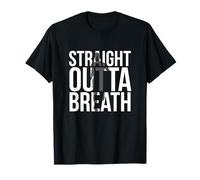 Straight Outta Breath Running Gif Fitness Tee T-Shirt