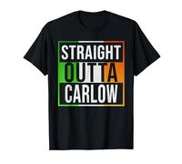 Straight Outta Carlow T Shirt Ireland Flag T-Shirt