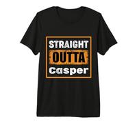 Straight Outta Casper Wyoming USA Retro Distressed Vintage Premium T-Shirt