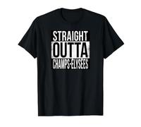 Straight Outta Champs-ÉLYSÉES Value Graphic T-Shirt, Men, Black, L