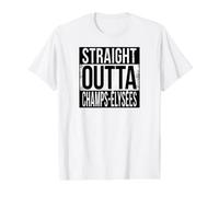 Straight Outta Champs-ÉLYSÉES Value Graphic T-Shirt, Men, White, M