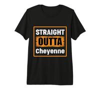 Straight Outta Cheyenne Wyoming USA Retro Distressed Vintage Premium T-Shirt