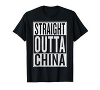 Straight Outta China T-Shirt Funny Travler Aisa Gift Idea T-Shirt