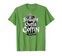 Straight Outta Coffin Spooky Halloween Gothic Horror T-Shirt, Men, Grass Green, XX-Large