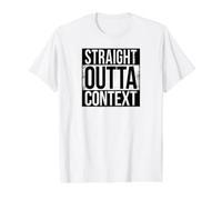 Straight Outta Context Value Graphic T-Shirt, Men, White, S