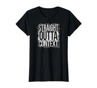 Straight Outta Context Value Graphic T-Shirt, Women, Black, S