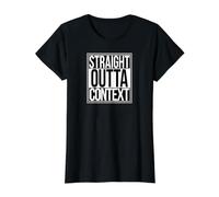 Straight Outta Context Value Graphic T-Shirt, Women, Black, XS
