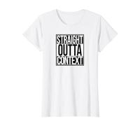 Straight Outta Context Value Graphic T-Shirt, Women, White, S