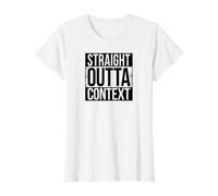 Straight Outta Context Value Graphic T-Shirt, Women, White, XL