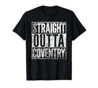 Straight Outta Coventry Design Distressed Effect T-Shirt