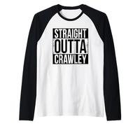 Straight Outta Crawley Raglan Baseball Tee