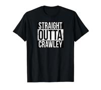 Straight Outta Crawley Value Graphic T-Shirt, Men, Black, S