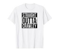 Straight Outta Crawley Value Graphic T-Shirt, Men, White, XL