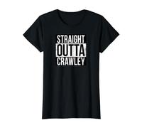 Straight Outta Crawley Value Graphic T-Shirt, Women, Black, M