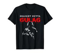 Straight Outta Gulag Warzone Gamer T-Shirt, Men, Black, Large