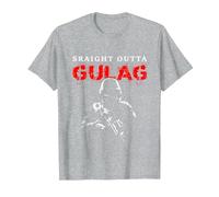 Straight Outta Gulag Warzone Gamer T-Shirt, Men, Heather Grey, Small