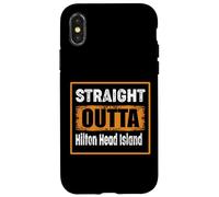 Straight Outta Hilton Head Island South Carolina USA Retro Case for iPhone X/XS