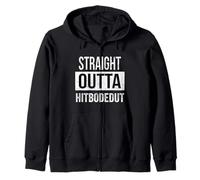 Straight Outta Hitbodedut Breslov Jewish Hasidic Breslov Zip Hoodie