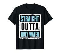 Straight Outta Holy Water Christian Baptism Mens Boys Kids T-Shirt