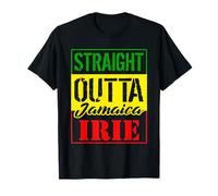 Straight Outta Jamaica Irie Proud Rasta Jamaican Flag Shirt T-Shirt