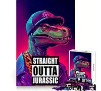 Straight Outta Jurarric for Adults 1000 Piece Jigsaw Puzzle Mind Puzzle Relaxing Fun Image Assembly Warm Surprise 38x52cm