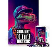 Straight Outta Jurarric for Adults 1000 Piece Jigsaw Puzzle Mind Puzzle Relaxing Fun Image Assembly Warm Surprise 38x52cm