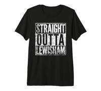 Straight Outta Lewisham T Shirt. Distressed Effect Premium T-Shirt