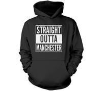 Straight Outta Manchester Unisex Hoodie - Black XX-Large