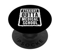 Straight Outta Medical School Graduation Graduate Vintage PopSockets Adhesive PopGrip