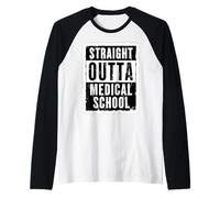 Straight Outta Medical School Graduation Graduate Vintage Raglan Baseball Tee