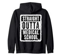 Straight Outta Medical School Graduation Graduate Vintage Zip Hoodie