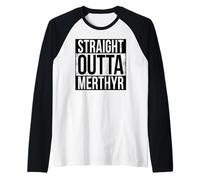 STRAIGHT OUTTA MERTHYR Raglan Baseball Tee