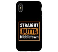 Straight Outta Middletown Delaware USA Retro Vintage Humor Case for iPhone X/XS