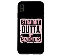 Straight Outta My Seventies Womens 80th Birthday Eighty Case for iPhone XS Max