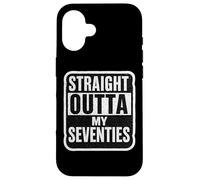Straight Outta My Seventies Womens Mens 80th Birthday Eighty Case for iPhone 16