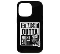 Straight Outta Night Shift Worker Owl Mens Womens Vintage Case for iPhone 13 Pro