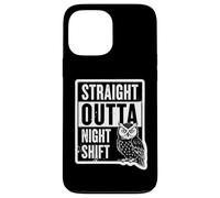 Straight Outta Night Shift Worker Owl Mens Womens Vintage Case for iPhone 13 Pro Max