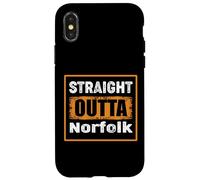 Straight Outta Norfolk Nebraska USA Distressed Vintage Humor Case for iPhone X/XS