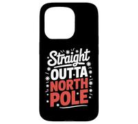 Straight Outta North Pole Funny Christmas Santa Case for iPhone 15 Pro