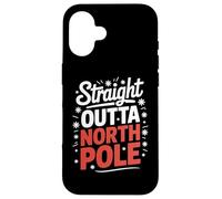 Straight Outta North Pole Funny Christmas Santa Case for iPhone 16
