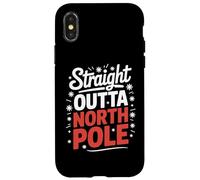 Straight Outta North Pole Funny Christmas Santa Case for iPhone X/XS