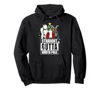 Straight Outta North Pole Santa Claus North Pole Christmas Pullover Hoodie