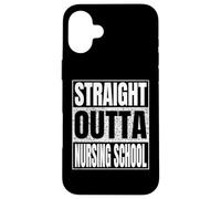 Straight Outta Nursing School Funny School Vintage design Case for iPhone 16 Plus