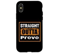 Straight Outta Provo Utah USA Retro Distressed Vintage Humor Case for iPhone X/XS