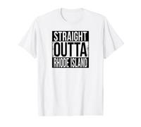 Straight Outta Rhode Island Value Graphic T-Shirt, Men, White, M