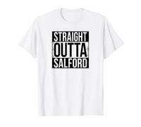 Straight Outta Salford Value Graphic T-Shirt, Men, White, L