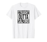 Straight Outta Salford Value Graphic T-Shirt, Men, White, S